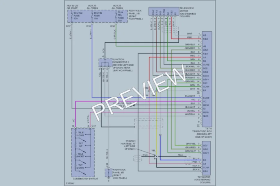 2006 Toyota LandCruiser Electronic Power Steering wiring diagram preview