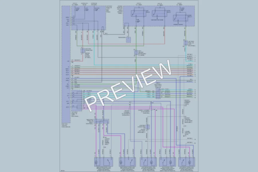 2006 Toyota LandCruiser Power Door Locks wiring diagram preview