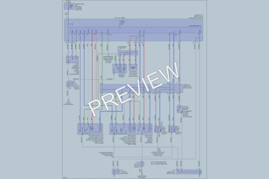2006 Toyota Matrix Power Door Locks wiring diagram preview