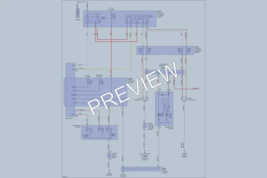 2006 Toyota Tacoma Headlights wiring diagram preview