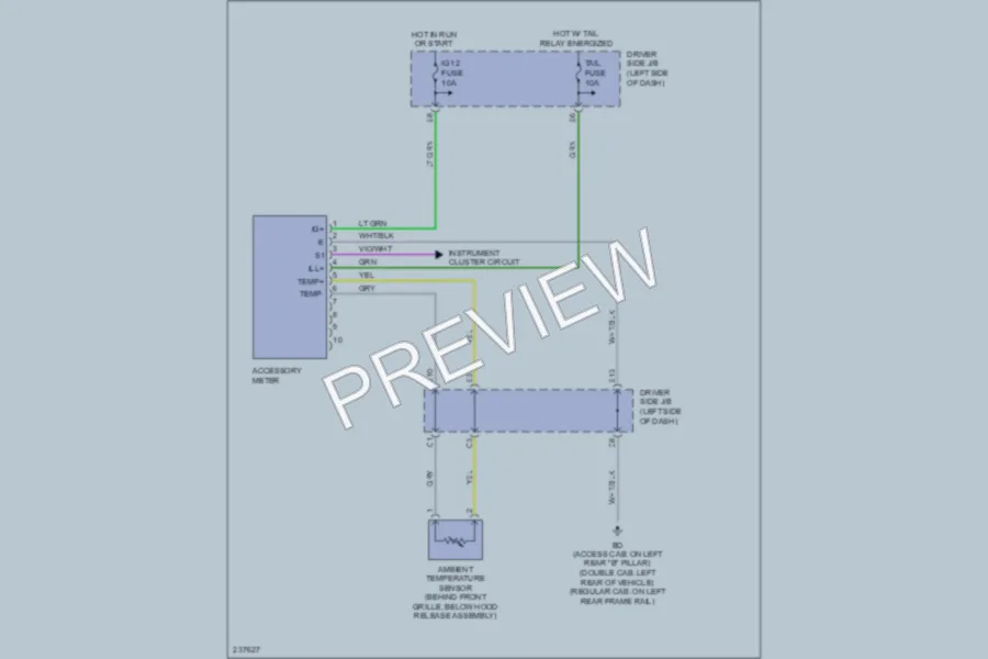 2006 Toyota Tacoma Instrument Cluster wiring diagram preview