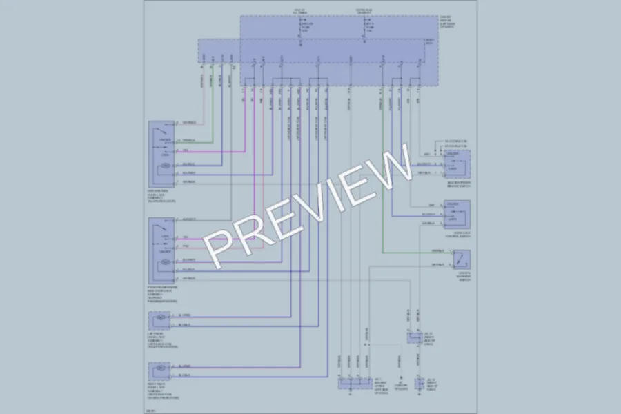 2006 Toyota Tacoma Power Door Locks wiring diagram preview