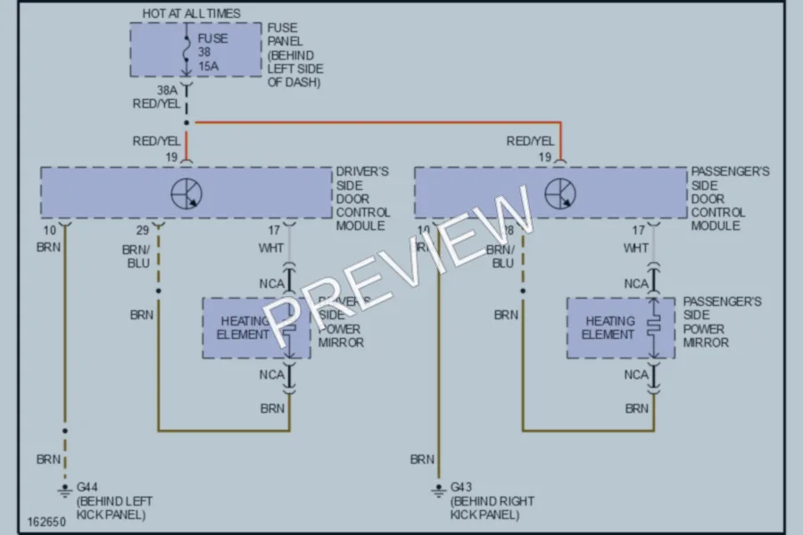 2006 Volkswagen GTI Defoggers wiring diagram preview
