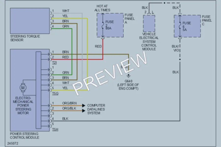 2006 Volkswagen Jetta Electronic Power Steering wiring diagram preview
