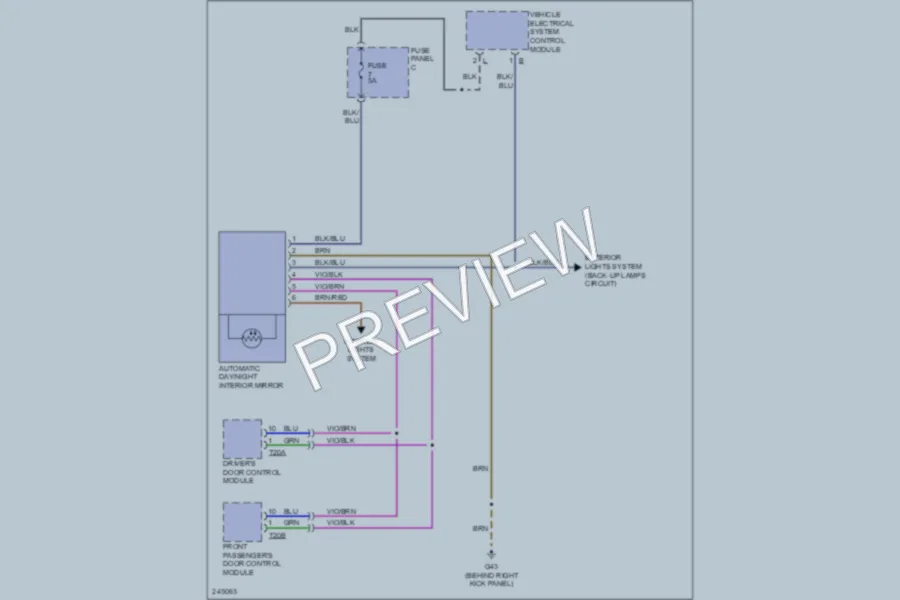 2006 Volkswagen Jetta Power Mirrors wiring diagram preview