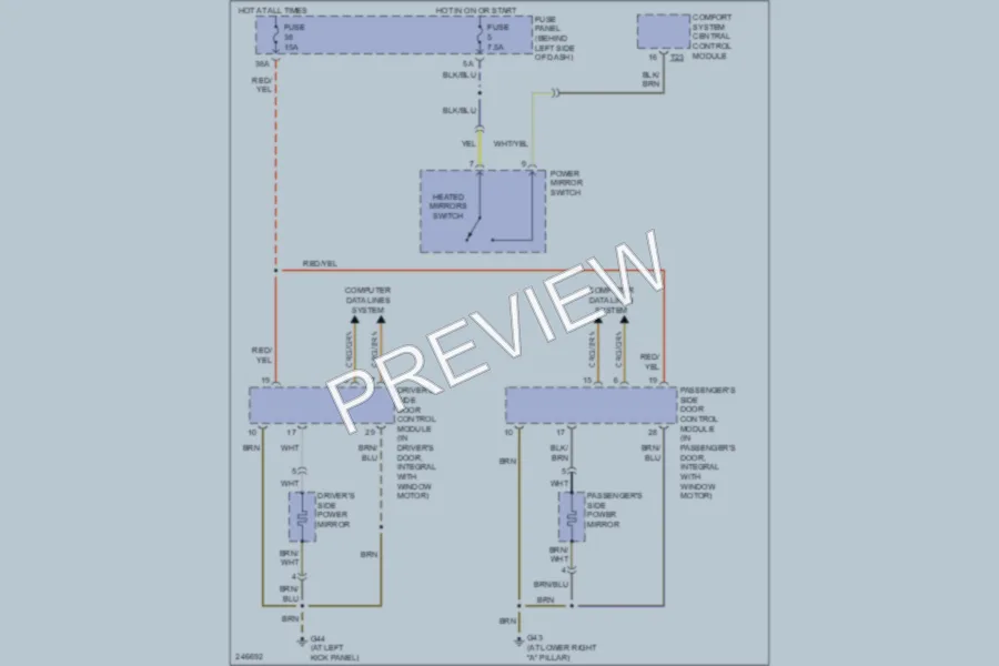 2006 Volkswagen NewBeetle Defoggers wiring diagram preview