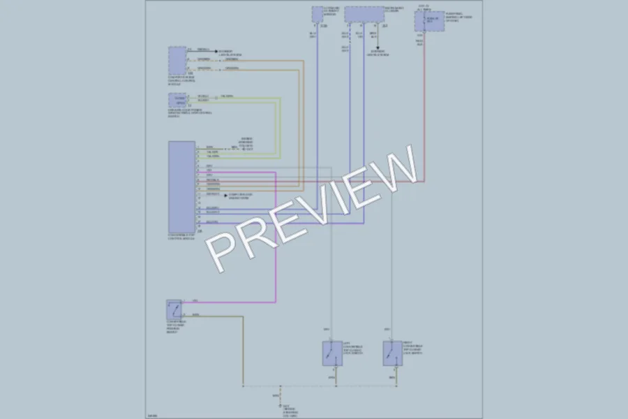 2006 Volkswagen NewBeetle Power Top Sunroof wiring diagram preview