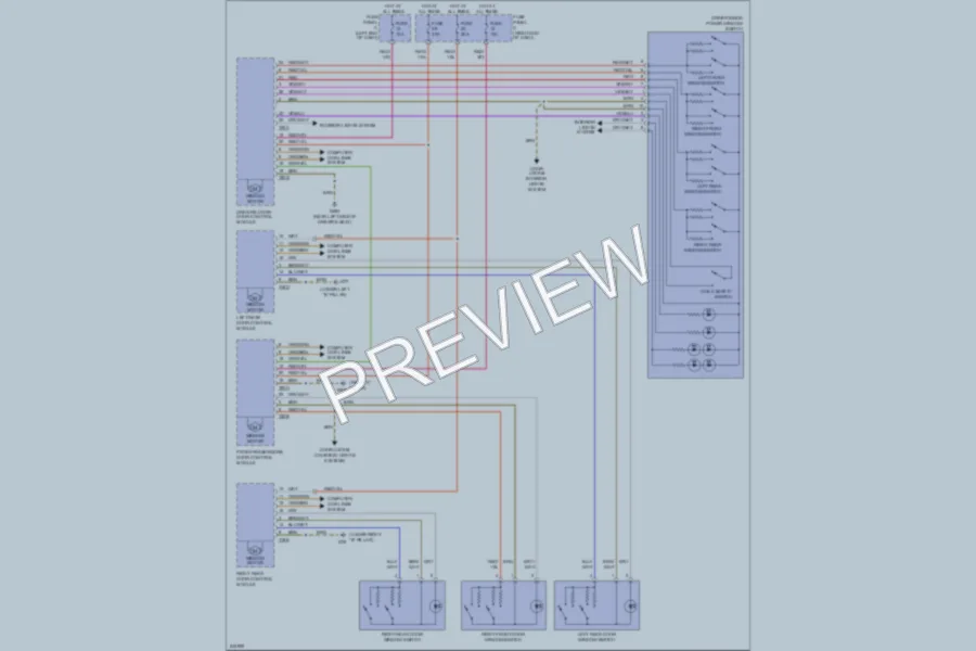 2006 Volkswagen Passat Power Windows wiring diagram preview