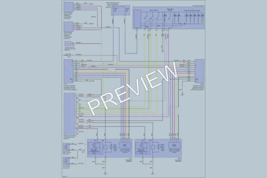 2006 Volkswagen Touareg Headlights wiring diagram preview