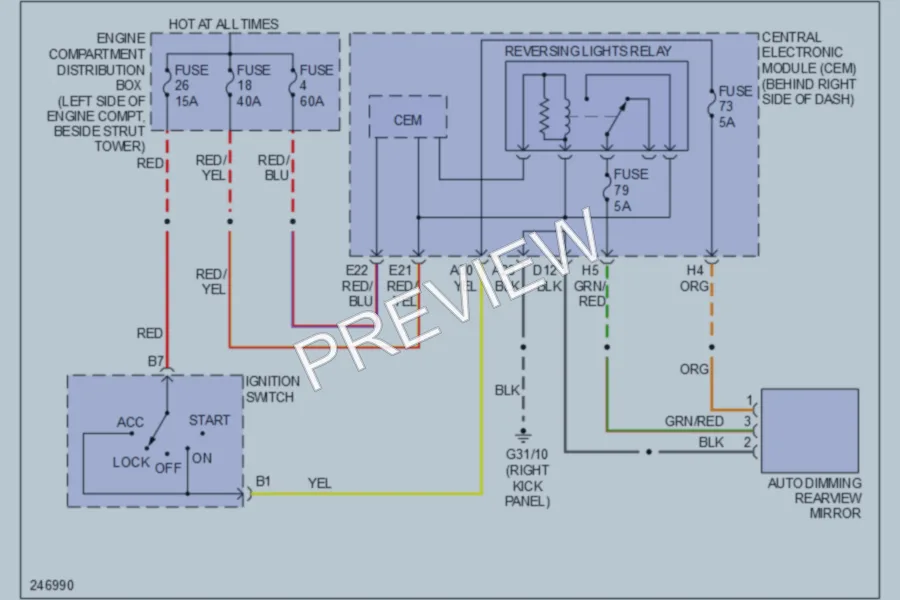2006 Volvo C70 Power Mirrors wiring diagram preview
