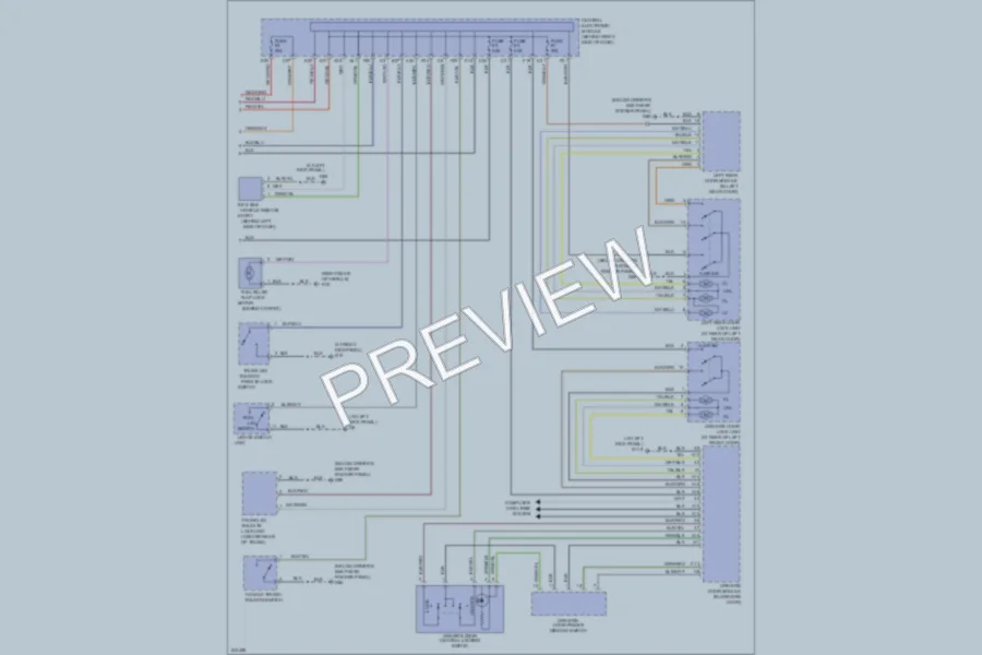 2006 Volvo V50 Power Door Locks wiring diagram preview