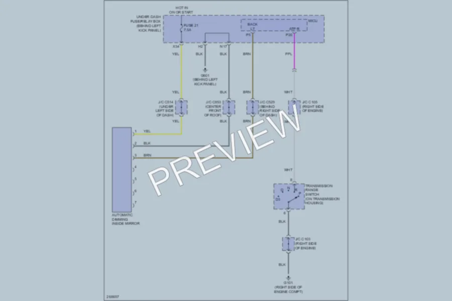 2007 Acura MDX Power Mirrors wiring diagram preview
