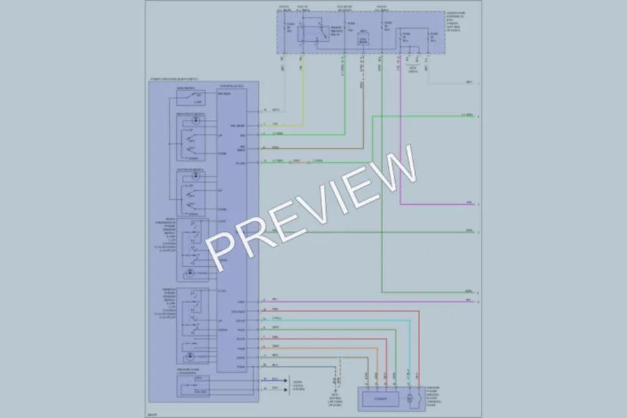 2007 Acura RDX Power Windows wiring diagram preview