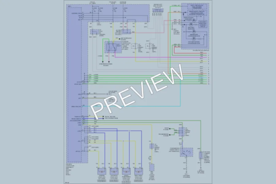 2007 Acura RL Power Door Locks wiring diagram preview