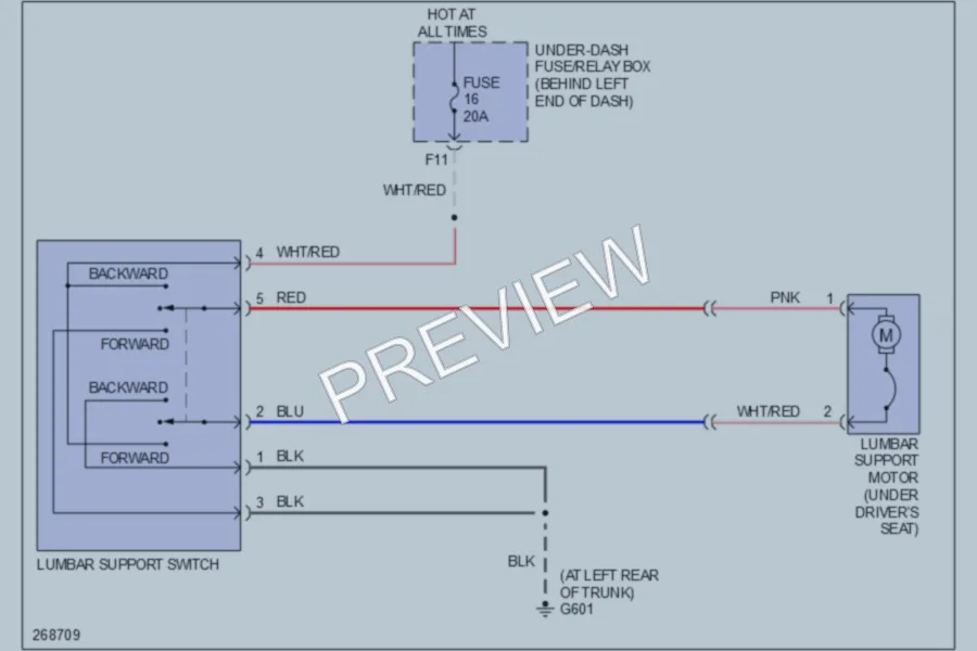 2007 Acura TL Power Seats wiring diagram preview