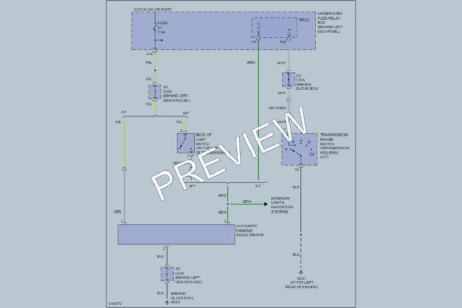 2007 Acura TSX Power Mirrors wiring diagram preview