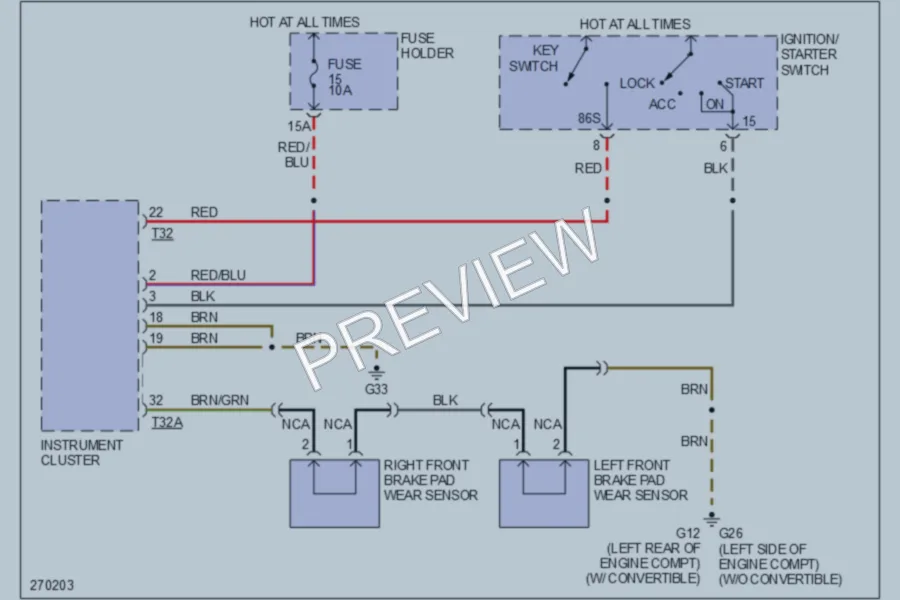 2007 Audi A4 Warning Systems wiring diagram preview