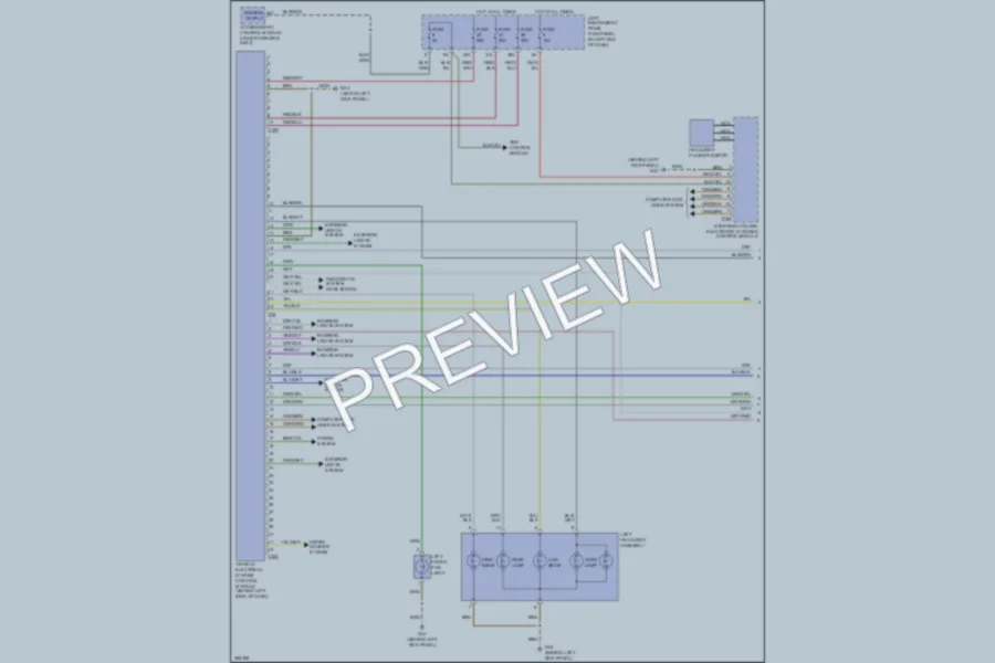 2007 Audi A8 Headlights wiring diagram preview