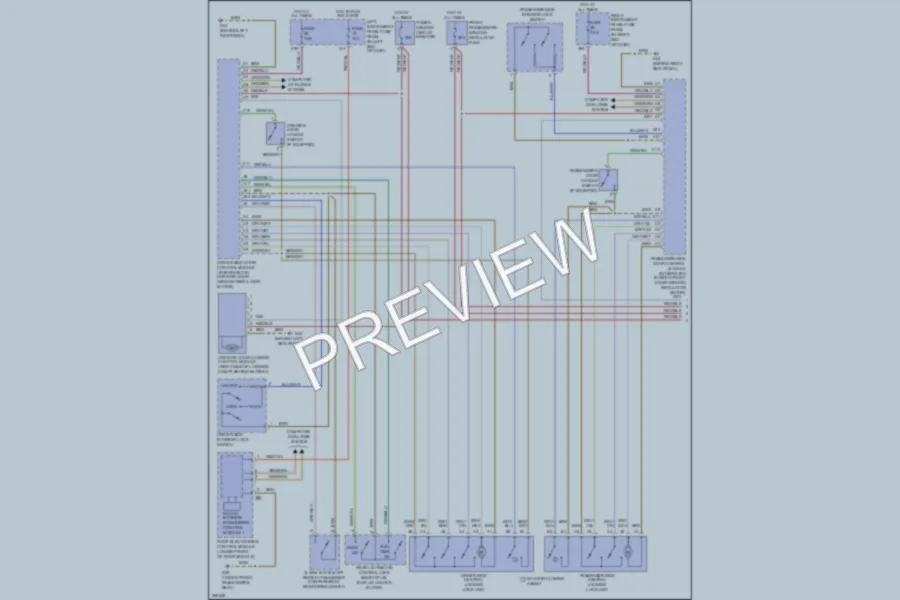 2007 Audi A8 Power Door Locks wiring diagram preview