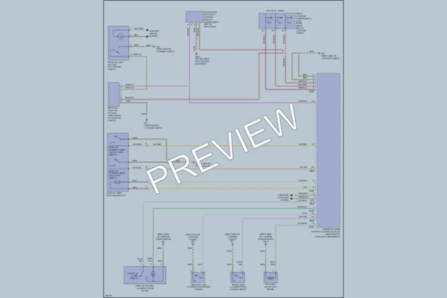 2007 Audi A8 Trunk Tailgate Fuel Door wiring diagram preview