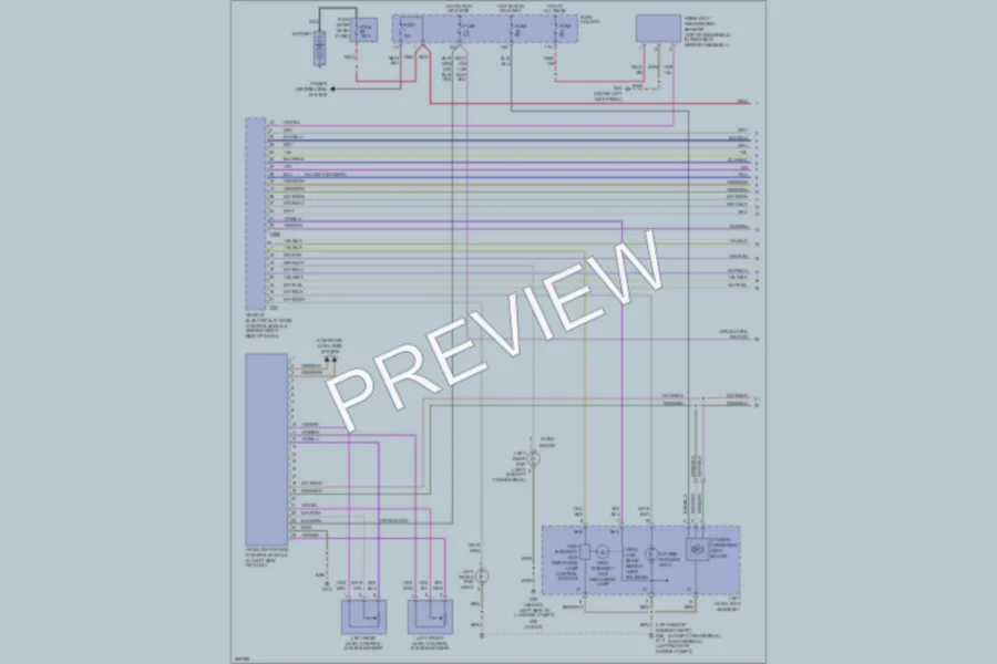 2007 Audi RS4 Headlights wiring diagram preview