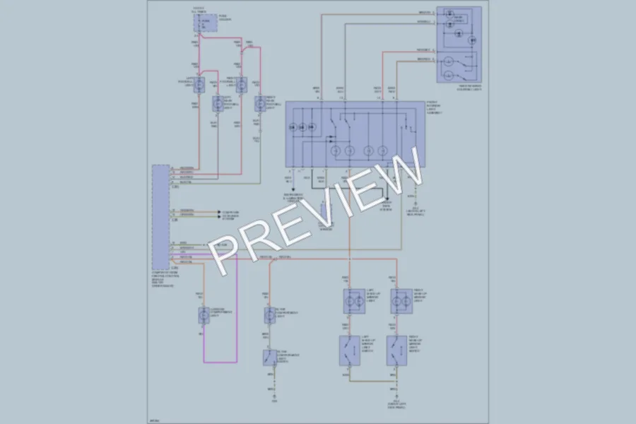 2007 Audi RS4 Interior Lights wiring diagram preview