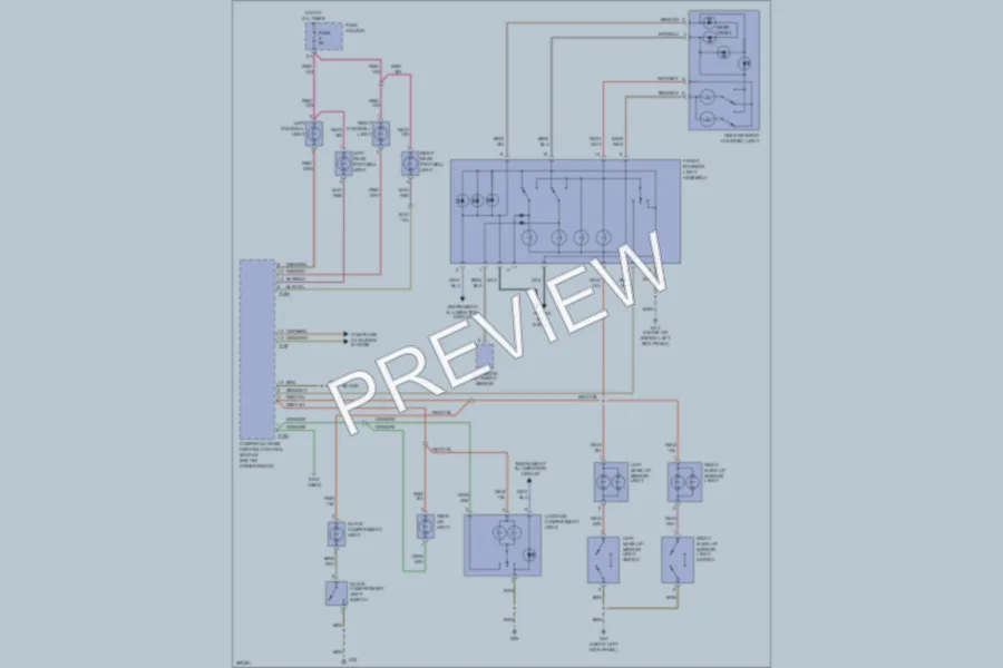 2007 Audi S4 Interior Lights wiring diagram preview