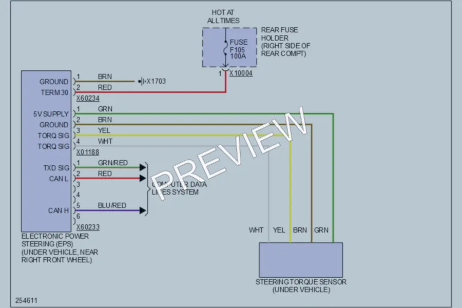 2007 BMW 328xi Electronic Power Steering wiring diagram preview