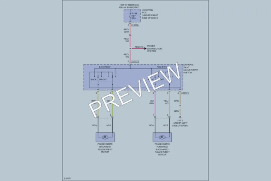 2007 BMW 335i Power Seats wiring diagram preview