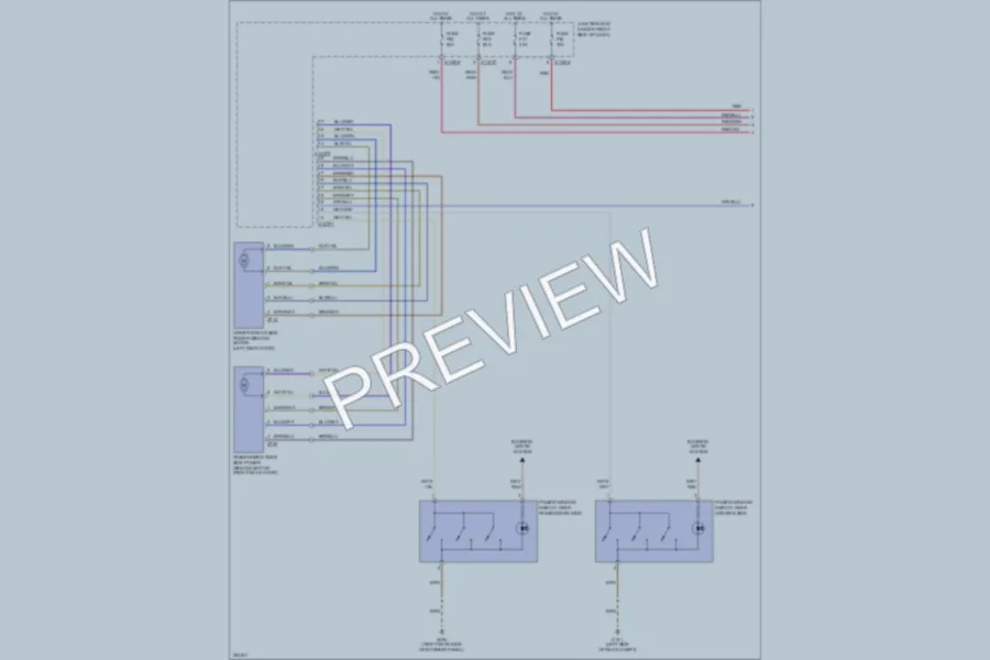 2007 BMW 335i Power Windows wiring diagram preview