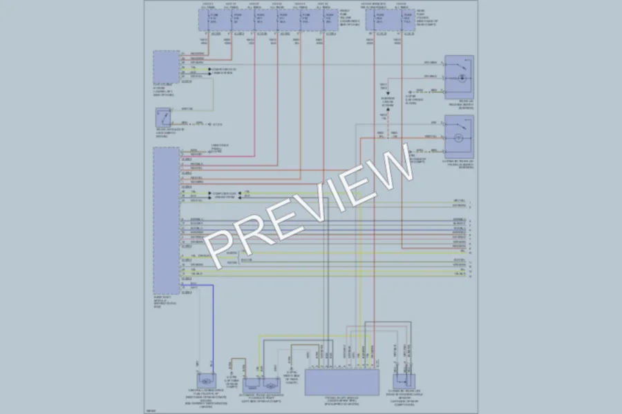 2007 BMW 530xi Trunk Tailgate Fuel Door wiring diagram preview