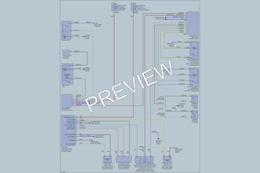 2007 BMW 760Li Trunk Tailgate Fuel Door wiring diagram preview