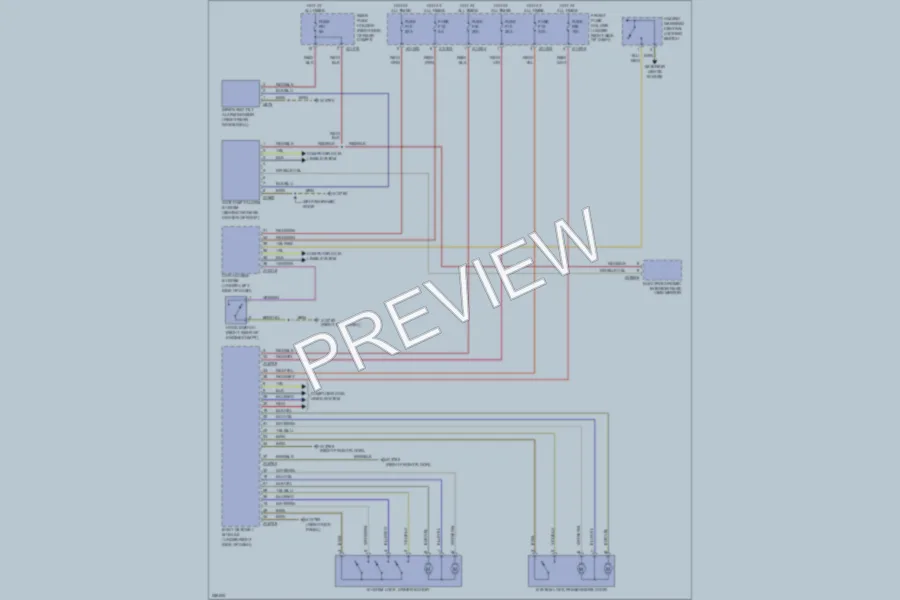 2007 BMW M5 Power Door Locks wiring diagram preview