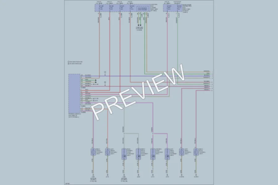 2007 BMW X5 Interior Lights wiring diagram preview