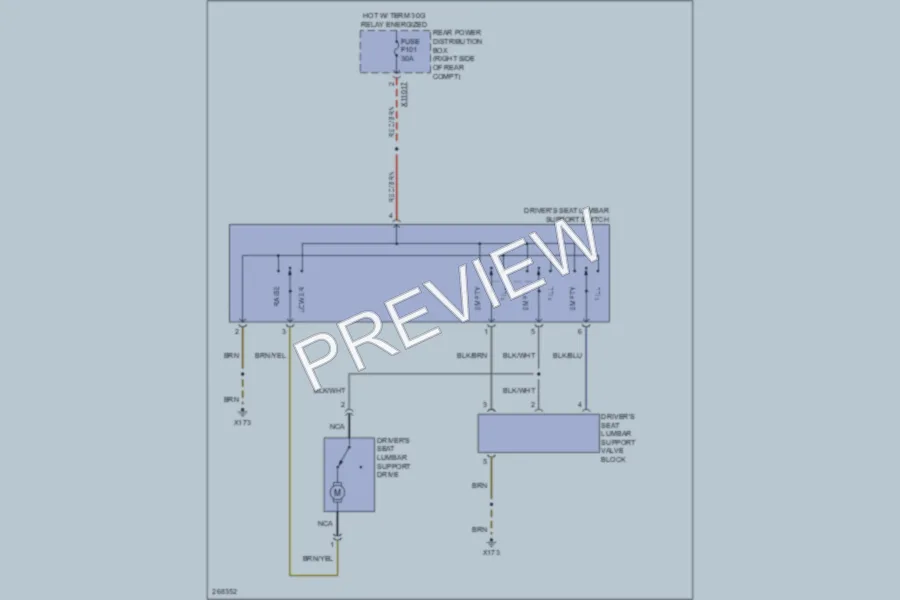 2007 BMW X5 Power Seats wiring diagram preview