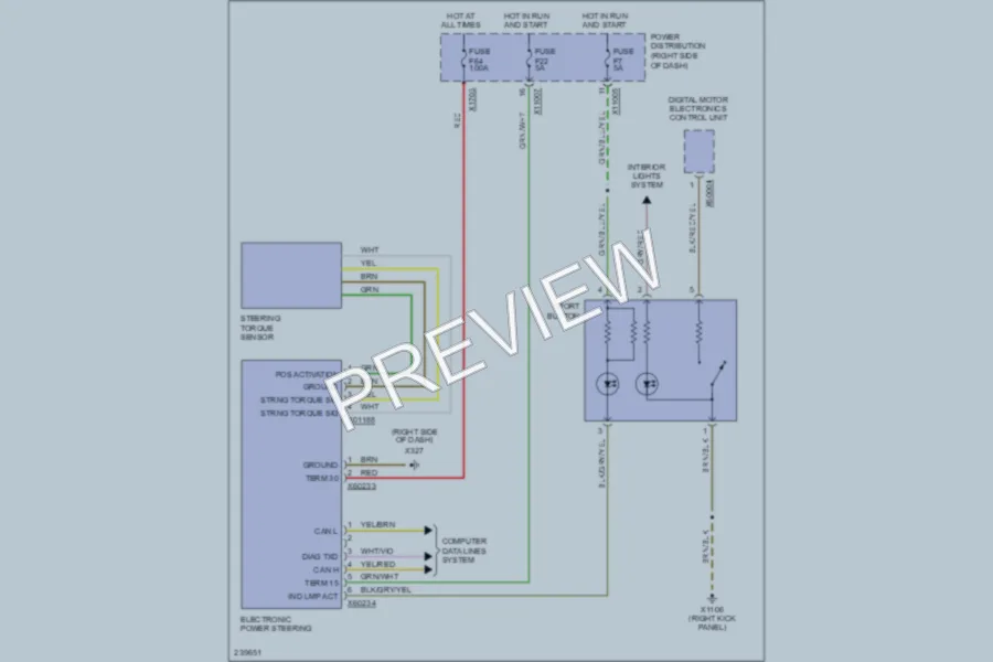 2007 BMW Z4 Electronic Power Steering wiring diagram preview