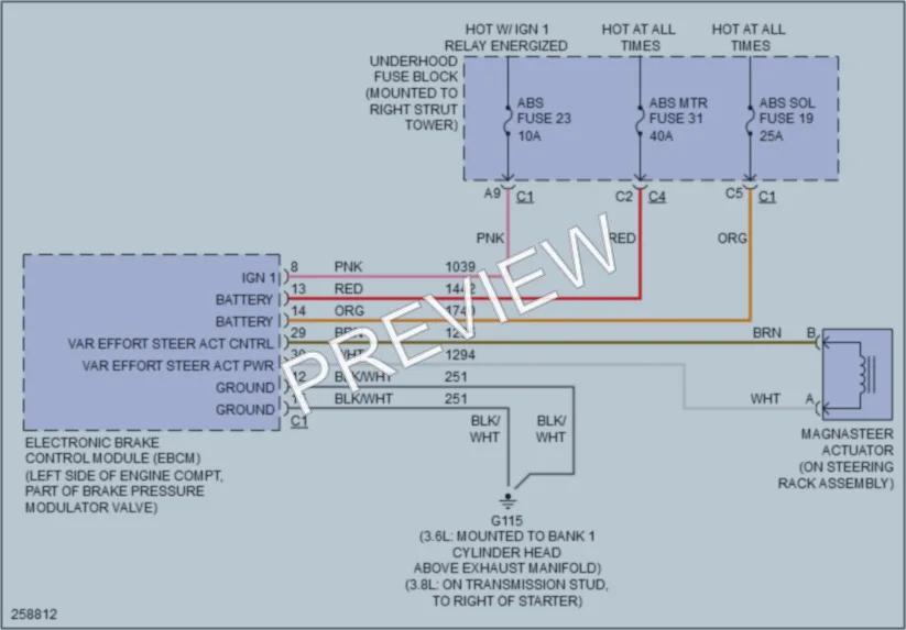 2007 Buick Allure Electronic Power Steering wiring diagram preview