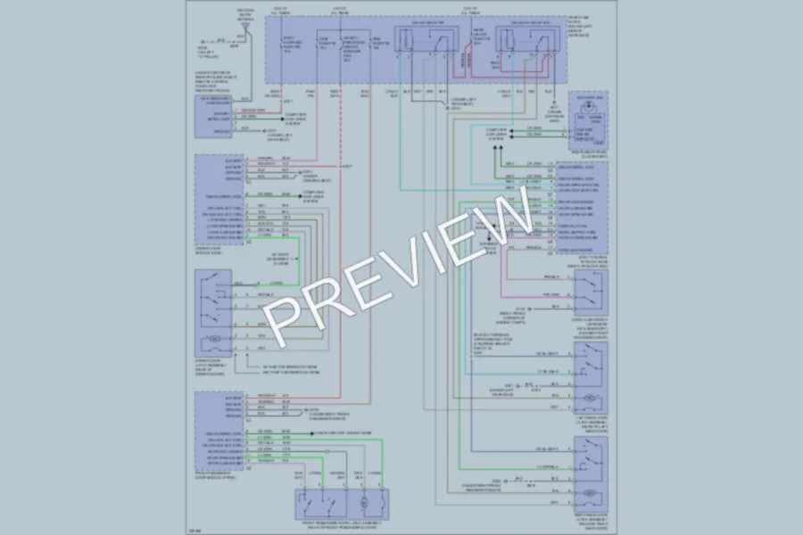 2007 Buick Lucerne Power Door Locks wiring diagram preview