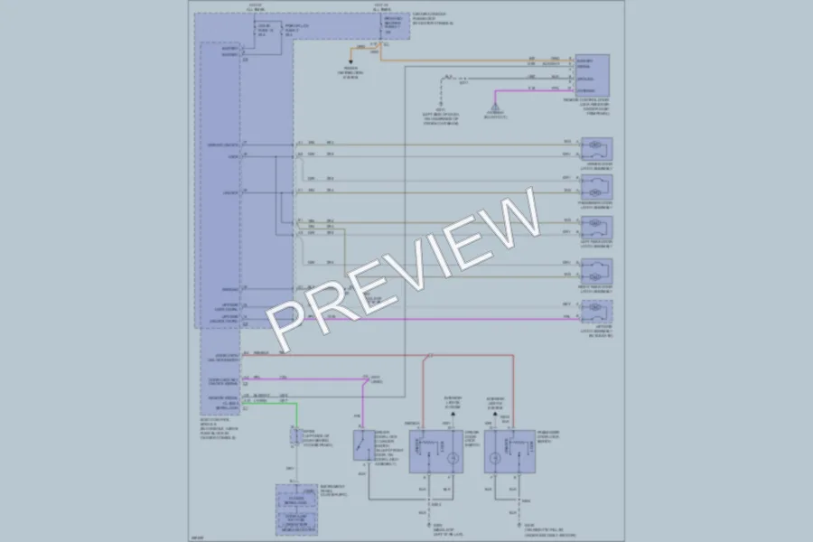 2007 Buick Rendezvous Power Door Locks wiring diagram preview