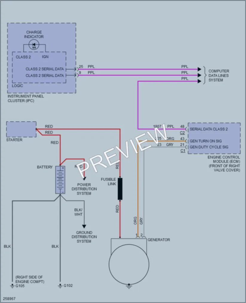 2007 Cadillac CTSV Starting Charging wiring diagram preview