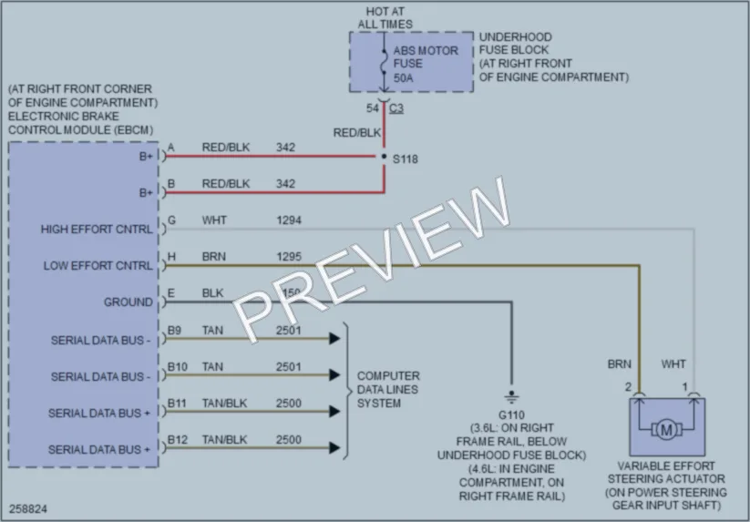 2007 Cadillac SRX Electronic Power Steering wiring diagram preview