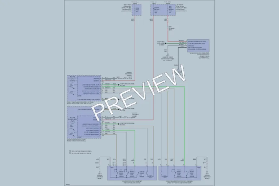 2007 Cadillac SRX Power Door Locks wiring diagram preview