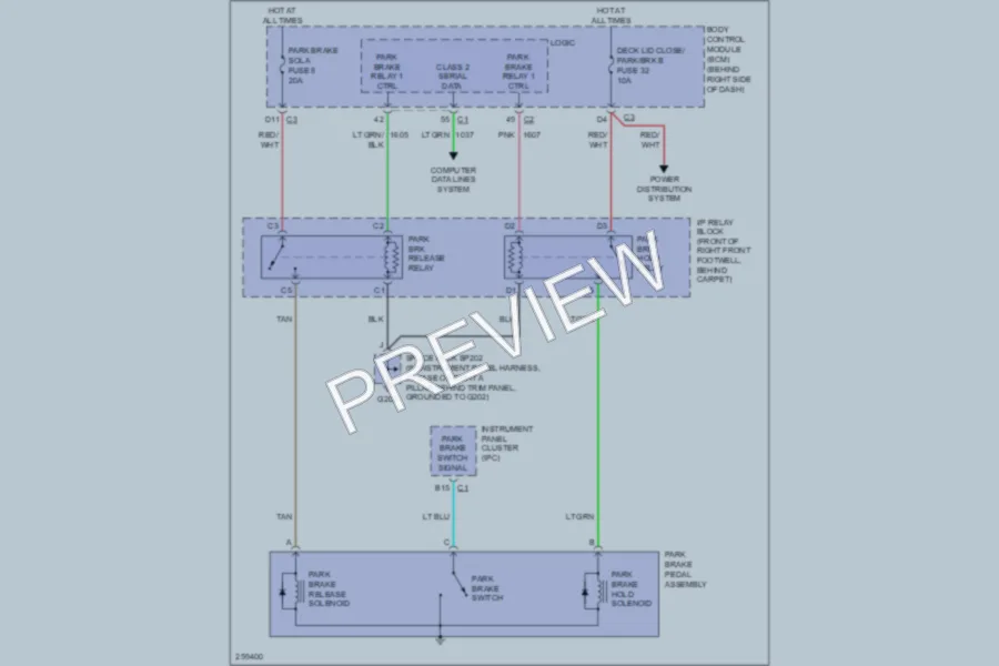 2007 Cadillac XLRV Shift Interlock wiring diagram preview
