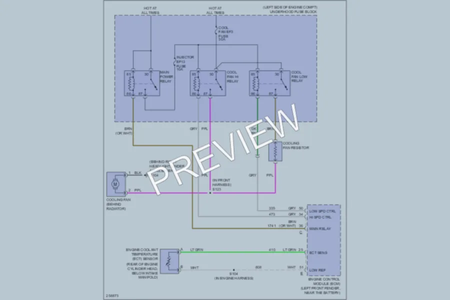 2007 Chevrolet Aveo Cooling Fan wiring diagram preview
