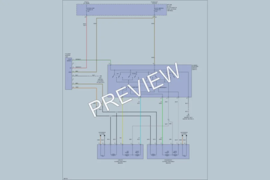 2007 Chevrolet Aveo5 Power Mirrors wiring diagram preview