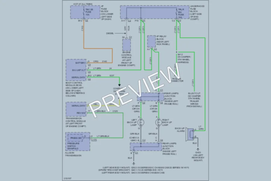 2007 Chevrolet 3500 Exterior Lights wiring diagram preview