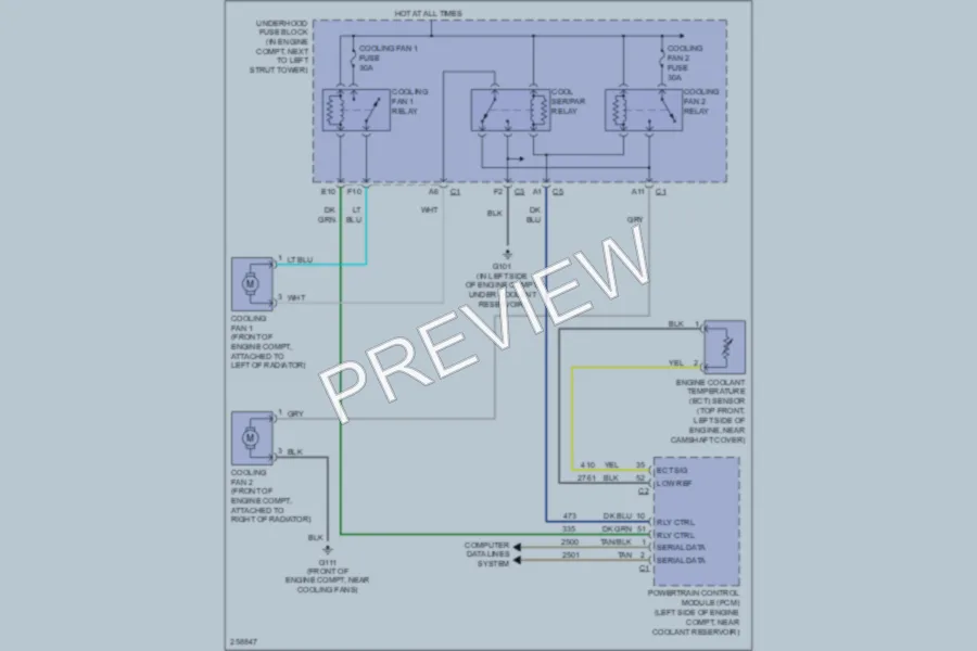 2007 Chevrolet Cobalt Cooling Fan wiring diagram preview