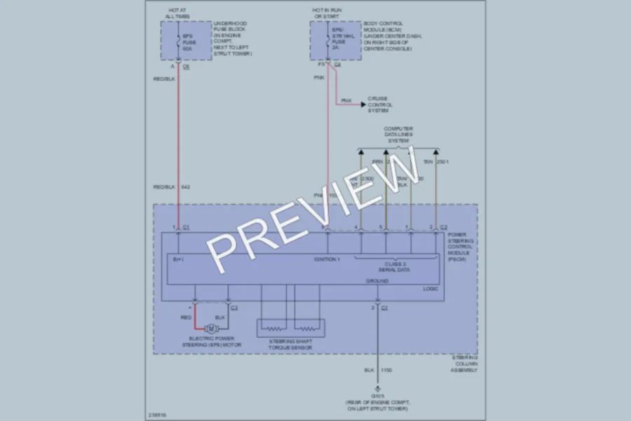2007 Chevrolet Cobalt Electronic Power Steering wiring diagram preview
