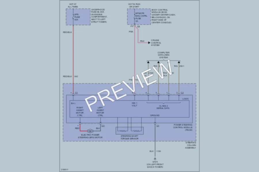 2007 Chevrolet HHR Electronic Power Steering wiring diagram preview