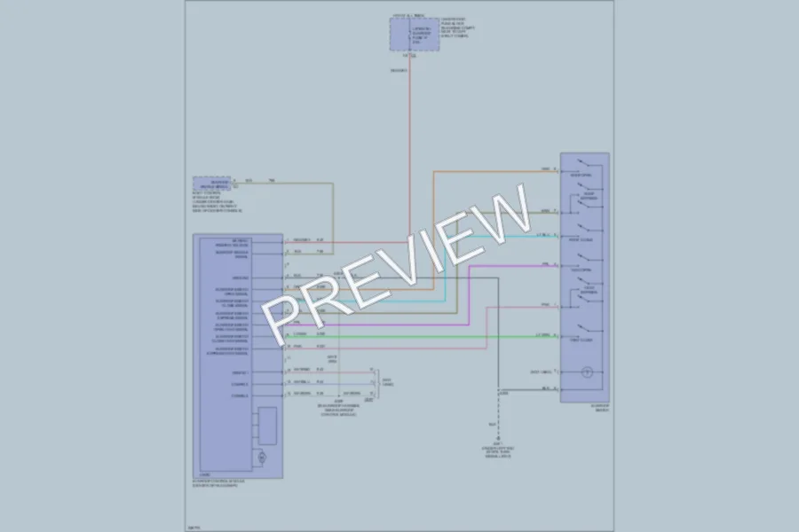 2007 Chevrolet HHR Power Top Sunroof wiring diagram preview